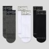 3 Pack - Band Quarter - Grey/White/Black